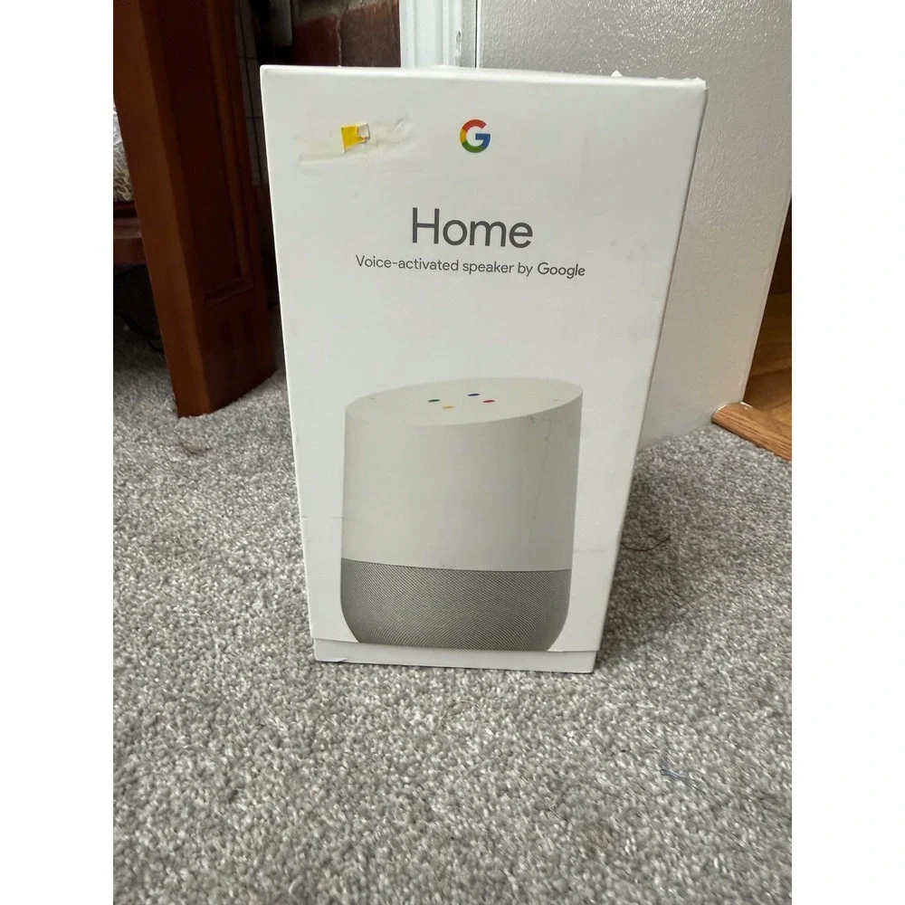 Google Home Voice Activated Smart Speaker White Slate Grey H0ME Open Box